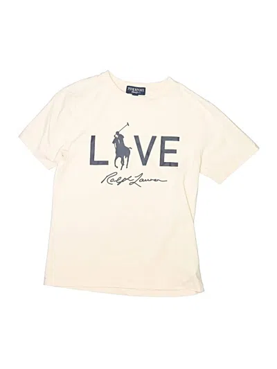Pre-owned Ralph Lauren X Pink Pony Kids' Short Sleeve T-shirt In White