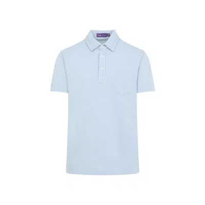 Ralph Lauren X Purple Label Blue Short-sleeved Polo Shirt In Lightblue