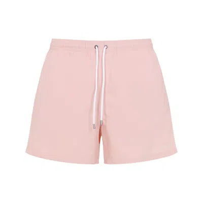 Ralph Lauren X Purple Label Classic Swim Shorts With Elastic Waistband And Drawstring In Pink