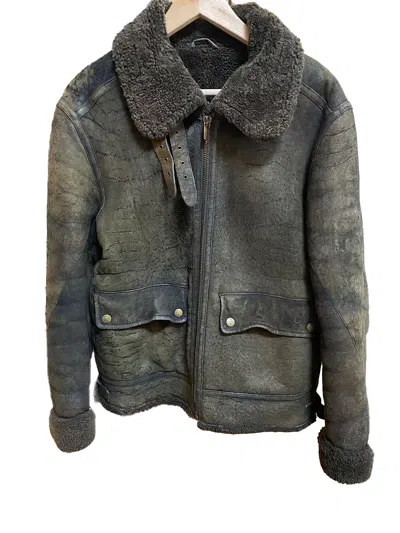 Pre-owned Ralph Lauren X Ralph Lauren Purple Label Ralph Laurent Purple Label Sheep Shearling Jacket Coat In Brown