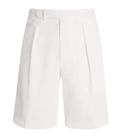 Ralph Lauren X Wimbledon Stretch-cotton Pleated Shorts In White