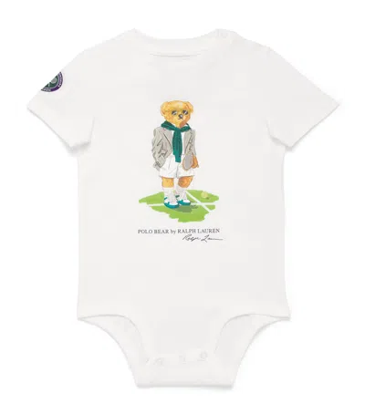 Ralph Lauren Kids' X Wimbledon Cotton Polo Bear Bodysuit
