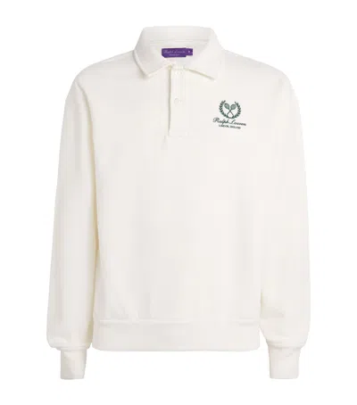 Ralph Lauren X Wimbledon Crest Polo Shirt In White