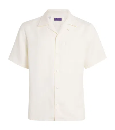 Ralph Lauren X Wimbledon Silk-linen Shirt In Neutral