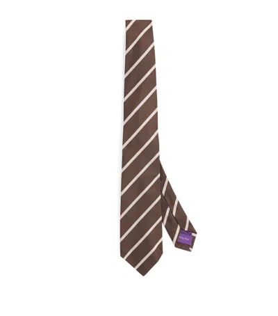 Ralph Lauren X Wimbledon Silk Stripe Tie In Green