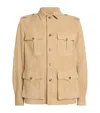 Ralph Lauren X Wimbledon Suede Safari Jacket In Neutral