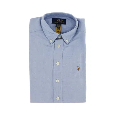 Ralph Lauren Xford Cotton Shirt With Logo Embroidery Kids