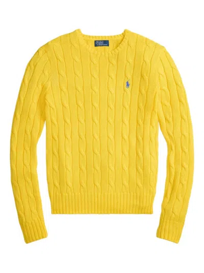 Ralph Lauren Yellow Cable-knit Sweater