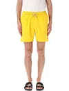 Ralph Lauren Yellow Polo Pony-embroidered Swim Shorts In Yellow