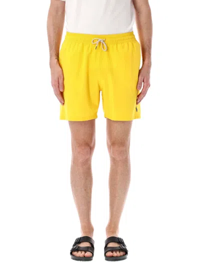 Ralph Lauren Yellow Polo Pony-embroidered Swim Shorts
