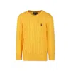 Polo Ralph Lauren Cable-knit Cotton Jumper In Yellow