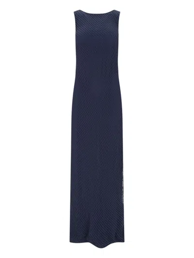 Ralph Lauren Zakaria Studs Maxi Dress In Blue