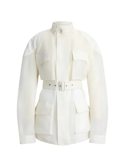 Ralph Lauren Zaria Jacke Mit Gürtel In White