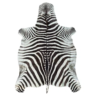 Pre-owned Ralph Lauren Zebra Hide Rug In The Style Of  In Gray