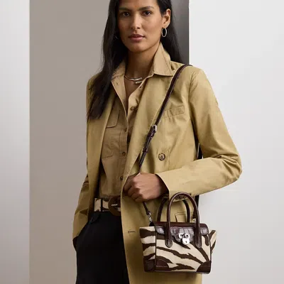 Ralph Lauren Zebra-print Canvas Small Tanner Satchel