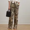 Ralph Lauren Womens Zebra Print Linen Wide Leg Pants Xs 3x In Multi