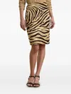 Ralph Lauren Women's Zebra-print Linen-cotton Pencil Skirt In Animal Print