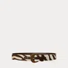 Ralph Lauren Zebra-print Wood-buckle Wide Belt