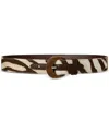 Ralph Lauren Zebra-print Wood-buckle Wide Belt