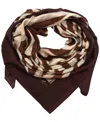Ralph Lauren Zebra Square Scarf In Brown