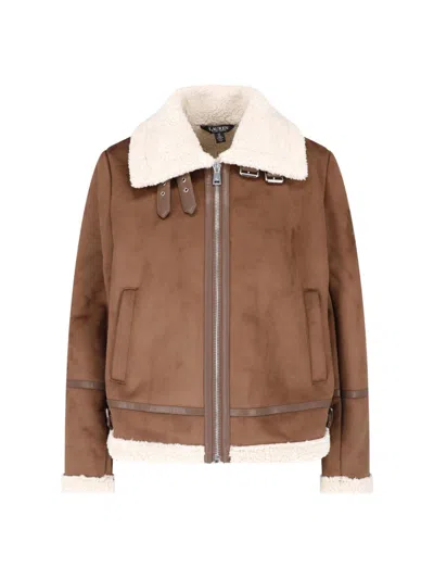 Ralph Lauren Zip Jacket In Brown