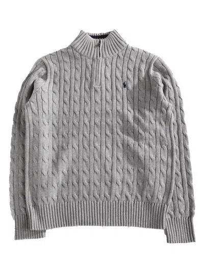 Polo Ralph Lauren Kids' Zip-up Cotton Jumper In 灰色