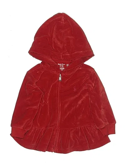 Pre-owned Ralph Lauren Babies' Zip Up Hoodie In Red