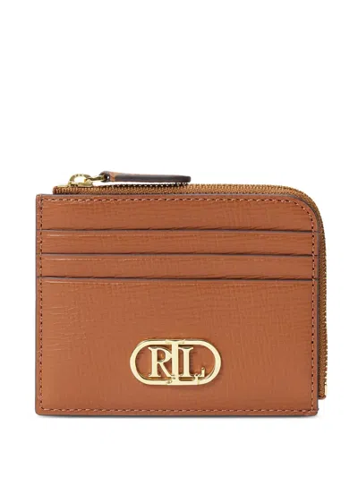Ralph Lauren Zip Wallet In Brown