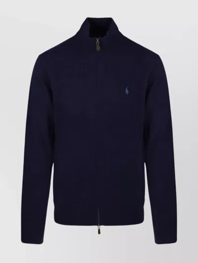 RALPH LAUREN ZIPPERED SWEATER RIBBED CUFFS