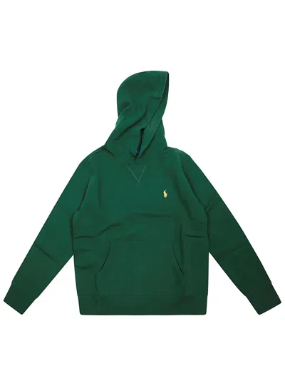 Ralph Laurent Girl Felpa Hoodie Base In Green