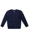 Ralph Lauren T Girl Maglia Gc Lana In Blue