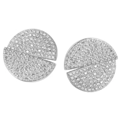 Pre-owned Ralph Masri 1919 Diamond Disc Earrings In Multi