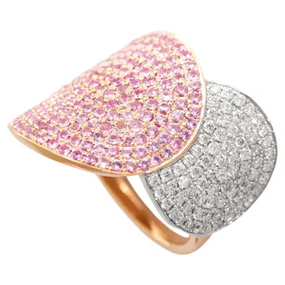 Pre-owned Ralph Masri 1919 Diamond Pink Sapphire Ring