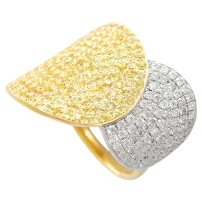 Pre-owned Ralph Masri 1919 Diamond Yellow Sapphire Ring