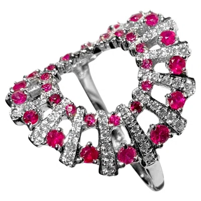 Pre-owned Ralph Masri Andromeda Diamond Ruby Ring In Multi