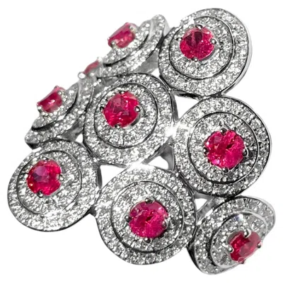Pre-owned Ralph Masri Andromeda Diamond Ruby Ring In Multi