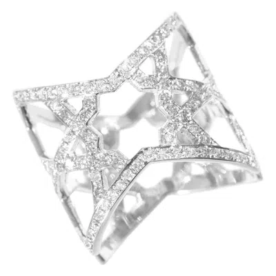 Pre-owned Ralph Masri Arabesque Deco Diamond Ring In Multi