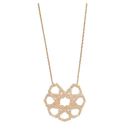 Pre-owned Ralph Masri Arabesque Deco Gold Diamond Pendant In Multi