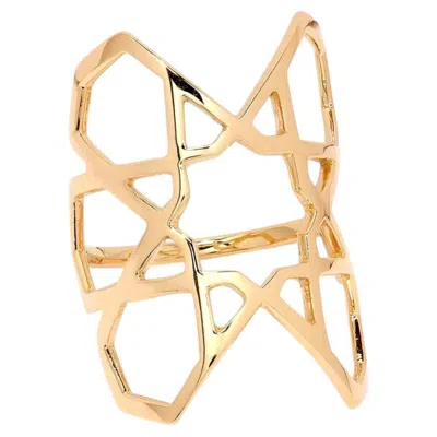 Pre-owned Ralph Masri Arabesque Deco Yellow Gold Ring