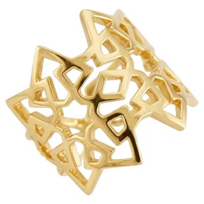 Pre-owned Ralph Masri Arabesque Deco Yellow Gold Ring