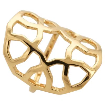 Pre-owned Ralph Masri Arabesque Deco Yellow Gold Ring