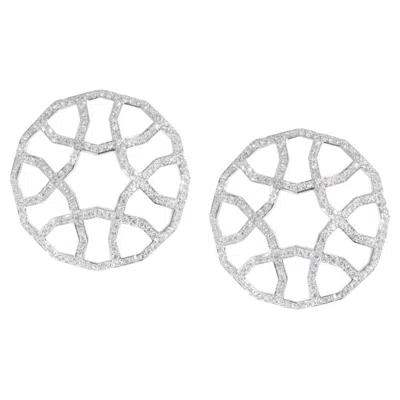 Pre-owned Ralph Masri Domed Arabesque Deco Diamond Earrings In Multi