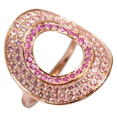 Pre-owned Ralph Masri Modernist Circular Pink Sapphire Ring