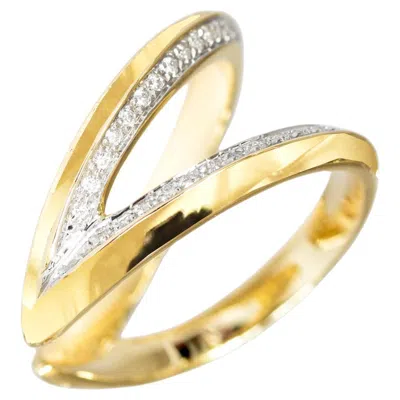 Pre-owned Ralph Masri Modernist Diamond Double Band Ring In Multi