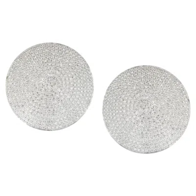 Pre-owned Ralph Masri Modernist Domed Diamond Earrings In Multi