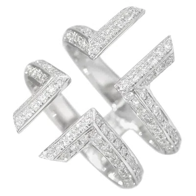 Pre-owned Ralph Masri Phoenician Script Double Diamond Ring In Multi