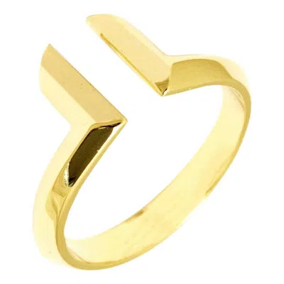 Pre-owned Ralph Masri Phoenician Script Gold Band In Multi