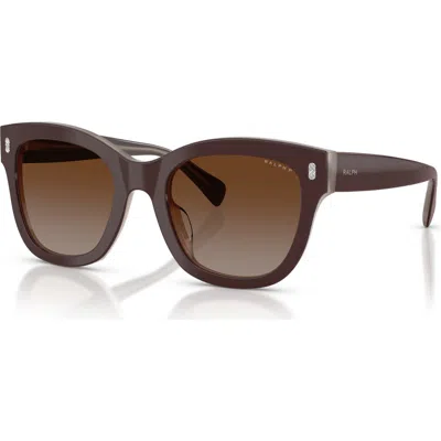 Ralph Ra5301u 52mm Polarized Oval Sunglasses In Brown