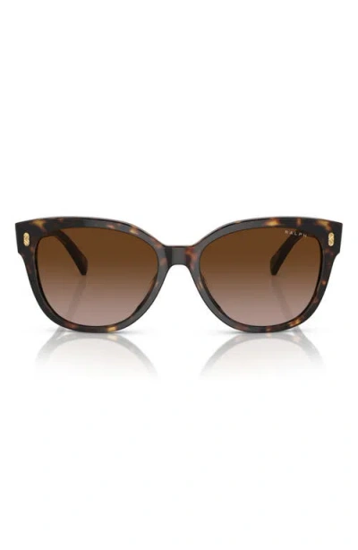 Ralph Ra5305u 56mm Gradient Cat Eye Sunglasses In Brown