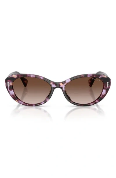 Ralph Ra5350u 53mm Oval Sunglasses In Brown